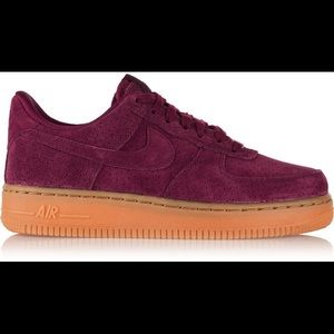 Suede Maroon Nike Air Force 1 Women’s Size 8